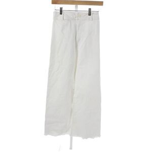 Creatures Of Comfort Womens Wide-Leg Jeans White Cotton Blend High Rise Size 0